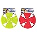 Nerf Dog Classic Flyer Dog Toy, Flying Disc, Lightweight, Durable and Water Resistant, Great for Beach and Pool, 10 inch diameter, for Medium/Large Breeds, Two Pack, Red and Green