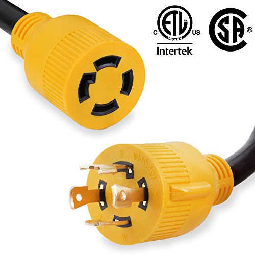 PROLINE Power 25-FT Generator Extension Cord, 30Amp, 4 Prong Locking Heavy Duty (L14-30) 125-240V 10/4 SJTW (25)