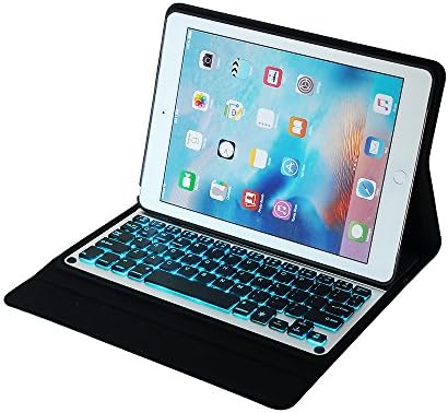 iPad pro 9.7 Keyboard Case, Ultra Thin Smart Stand Case Shell Cover with Wireless Bluetooth Glowing Keyboard For Apple iPad pro 9.7(Black)