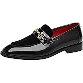 ELANROMAN Mens Dress Loafers Classic Patent Velvet Penny Tuxedo Shoes
