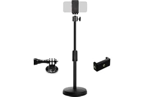Webcam Tripod Stand for Desk with Phone Holder,Desktop Webcam Mount Compatible with C922 C930e C920S C920 C615 C960 C920x, Ta