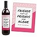 Big Dot of Happiness Be My Galentine - Valentine's Day Gift for Women and Men - Wine Bottle Label Stickers - Set of 4