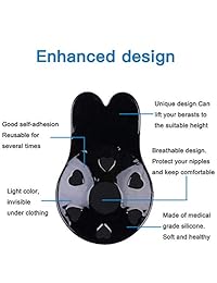 Nackiy Women Invisible Bra Lift Nipple Cover Backless Sticky Rabbit Bra Breast Lift Tape Strapless Adhesive Bra