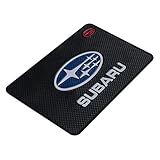 Auto sport High Temperature Resistance Medium 7.5Inch Leather Surface Anti-Slip Non-Slip Mat Car Dashboard Pad Mat for Phone, CD, Electronic Devices, Keyboard, and Other Smooth Items (Subaru)