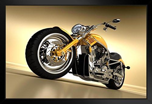 Poster Foundry Yellow Custom Chopper Motorcycle Photo Art Print By Proframes 20x14 Inches Black 172971 Buy Online At Best Price In Uae Amazon Ae