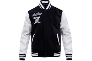 Raiders Black and White Varsity Jacket - Men Retro Sports Bomber Jacket