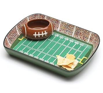 Football Stadium Chip And Dip Sports Serving Set