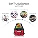 FLAGPOWER Car Trunk Organizer, Collapsible Grocery Storage Container with 3 Compartments for SUV Truck Auto Vehicle Car Auto Minivan