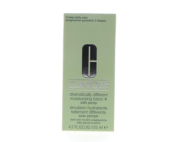 CLINIQUE 3-STEP DRAMATICALLY DIFFERENT MOISTURIZING LOTION+ | FACE MOISTURIZER FOR DRY TO DRY COMBINATION SKIN TYPES | WITH GLYCERIN | HYDRATING, 4.2 FL OZ