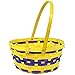 12 Round Woven Bamboo Easter Baskets- Bright with Handle Grass and Egg Stuffers for Kids Party Favor Supplies Decorations by Gift Boutique