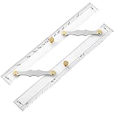 Parallel Ruler with Clear Markings, 12 in Navigation Plotting Tool | Quality Plastic, Precision Marine Chart Divider, Nautical Map Measuring Ruler for Sailing, Boating, Navigation Training