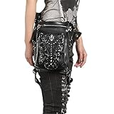 Steampunk Gothic Waist Bag Retro Rock Shoulder Bag Womens Vintage Leather Leg Bag