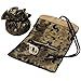 Serena Travel Set Jewelry Organizer Soft Silky Abstract Floral Print Gold Fabric Travel Roll Up and Matching Jewelry Pouch Bag