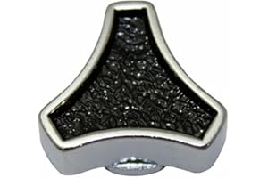 PIRATE MFG Black & Chrome Small Spinner Air Cleaner Wing Nut 1/4"-20, Universal Compatible With Chevy and Ford