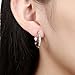 2 Pairs Set CZ Rhinestone Small Hoop Earrings 14K Rose Gold & Platinum Plated For Women Sensive Ear Fashion Dainty Crystal Huggie Hoops Stud Hypoallergenic Diamond Jewelry Gifts for Birthday Daughter Best Friend