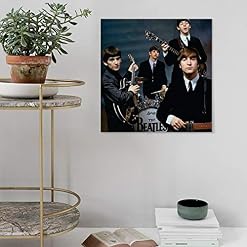 The Beatles Poster d’art sur toile et décoration murale Motif famille moderne 70 x 70 cm - Les Beatles, Paul McCartney, John Lennon, RIngo Starr, George Harrison The Beatles Poster d'art sur toile et décoration murale Motif famille moderne 70 x 70 cm – Image 5