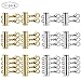 12 Pieces There Size Necklaces Slide Magnetic Tube Lock Clasps Gold and Silver Plated Clasps Connectors for Layered Bracelet Jewelry Crafts Necklace Spacer Clasp with a Gift Box (12PCS Clasp Set - 2)