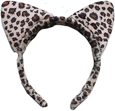GOLIA Furry Fabric Rounded Cat Tiger Animal Ears Kitty Stretch Headband (D)
