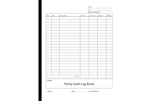 Petty Cash Log Book: Daily Money Flow Record Keeping Book for Business or Personal Use