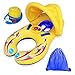 Meland Baby Pool Float - Baby Swim Float Pool Toy with Mommy Swim Ring for 8 - 36 Months Old Baby - Removable Canopy and Storage Bag (Edition 1)