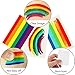 MAKJUNS 24pcs Gay Pride Rainbow Stickers Temporary Tattoo Body Paint 3 Shapes Tattoo Set for Gay Pride Celebrations (Square)