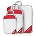 Gonex Packing Cubes, Travel Packing Organizers Compression Pouches L+M+S Red