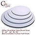 Cakebon Cake Boards - Sturdy 1/2 Thick Drums - 12 Inch Professional Fully Wrapped Edges White 12-Pack