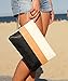Women's Clutch Handbag Wristlets Purse Unique Patchwork Design for Beach Holiday Travel