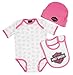 Harley-Davidson Baby Girl's Creeper Gift Box Set, Bar & Shield Logos 3000401 Pink