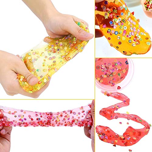Slime Making Kit Slime Supplies, 58 Pack Including Fishbowl Beads，Foam Balls，Glitter, Fruit Slices, Rainbow Pearls, Sugar Paper，DIY Slime Charms Kit for Sequin Making Art Craft - Thumbnail 6