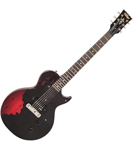 Vintage エレキギター Amazon.com: VINTAGE Electric Guitar, Right, Distressed Gold
