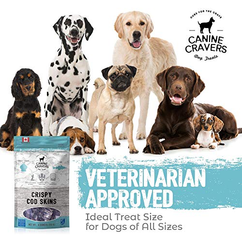 Canine Cravers Single Ingredient Dog Treats Crispy Cod Skins Human