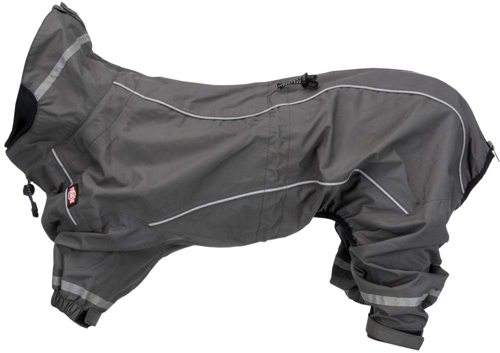 Trixie Vaasa Dog Raincoat, Grey, 70 cm