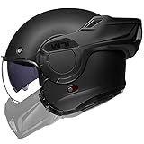 ILM Vintage Full Face Modular Motorcycle Helmet for