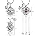 3 PCS Antique Silver Aromatherapy Essential Oil Diffuser Locket Necklace Pendant, Round/Heart Cage Locket Bulk with 10 Lava Stone Rock Beads Balls Set for Necklace Jewelry