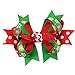 Mookiraer® Christmas Cute Baby's and Girl's Grosgrain Hair Bows Hair Clips Barrettes 6 Pack (SD567)