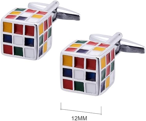 Amazon Yoursfs カフスボタン メンズ おしゃれ ルービックキューブ カフスボタン おもしろ アクセサリー マルチカラー カフス プレゼント カフス 通販
