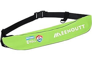 Meenoutt Automatic Inflatable Belt Pack Water Sports Jacket Waist Belt PFD for SUP Paddleboarding Fishing Boating Kayaking（fit 80-330 lbs） (Fluorescent yellow)