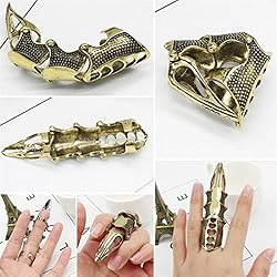 4Pcs Punk Full Armor Knuckle Joint Claw Finger Ring