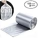Small Garbage Bags 3-4 Gallon Clear Kitchen Trash Bags, 110 Counts，Durable Multipurpose Everyday Use Trash Liners for Bathroom, Bedroom, Home, Office, Car,Trash Cans and Garbage Bins（Silver）