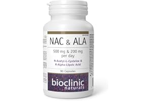 BioClinic Naturals NAC (N-Acetyl-L-Cysteine) 250 mg & ALA (R-Alpha-Lipoic Acid) 100 mg, 90 Capsules