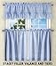 Ellis Curtain Stacey Sheer 56-by-45 Tailored Tier Pair Curtains, Slate