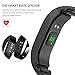 AOKII Wirless Fitness Tracker,Sport Wristband with Multi-Functions Activity Smart Bracelet with Heart Rate Monitors for IOS Android Activity Watch Wristband.(Black)