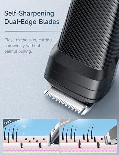 Beard Trimmer Men's Hair Trimmer, All-in-1 Beard Trimmer, Nose Hair Trimmer, Wireless, USB Rechargeable & Waterproof Razor, Electric with 7 Attachment Combs, Ultra Sharp Blade