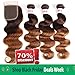 2 Tone Ombre Hair 3 Bundles With Closure Brazilian Virgin Hair Body Weft Human Hair Extensions T4/30 Medium Brown/Medium Auburn (20 22 24with18)