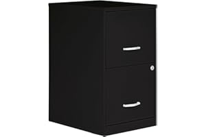 NuSparc 2 Drawer Locking Filing Cabinet | Pre-Assembled Steel Construction | Space-Saving Design is Perfect for Home and Smal