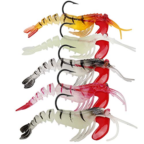 Persei Rigged Lead Head Jigs Soft Shrimp Lures