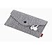 Bluenet Mens IPhone 6/6s Plus Case, Vintage Soft Felt Wallet Pouch Phone Bag for iPhone 6/6s Plus 5.5 inch (Gray)