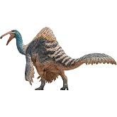 PNSO Prehistoric Dinosaur Models: 64 Jacques the Deinocheirus | 11.5" Feathered Display Model, Duck-Billed Giant, Clear Support, 64-Page Manual + A3 Poster, 15+