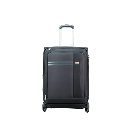 VIP Plazma Polyester 67 cms Black Softsided Check-in Luggage (STPLAW65BLK)